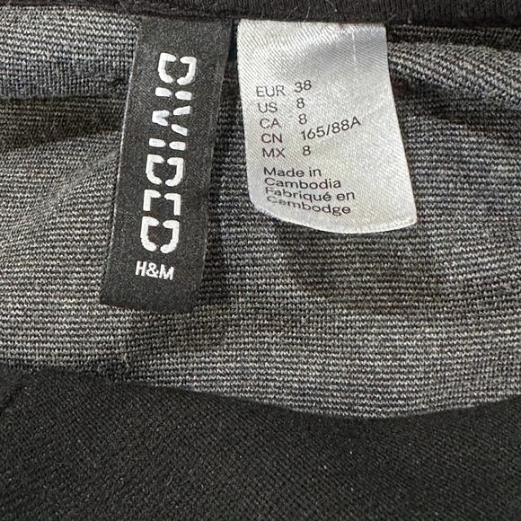 HM Womens Dress 8 Gray Wednesday Adams Inspired Peter Pan Black Collar Grunge - Picture 4 of 8